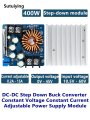 Sutuiying DC-DC 400W 15A Step Down Buck Converter DC 10V-60V To 0-45V Constant Hot Selling Voltage Constant Current Adjustable Power Supply Module. 