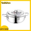 Oufeiton Electric Stove Deep Fryer Japanese Style Stainless Steel Deep Fryer with Thermometer Oil Drainer Rack for Crispy Kitchen for Cooking. 
