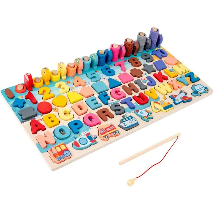 [45 X 22 cm] WOODEN 7 in 1 Traffic Matching Board | All in One ...