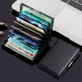 Anti Holder Secure Metal Slim Cardholder Stainless Steel 10 Slots Wallet for Men Women Travel Daily Use. 