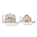 Portable Zipper Bag Kawaii Biscuit Cat Itabag Cotton Doll Bag Idol Merchandise Storage Transparent Pocket Badge Storage Bag Small Item Bag Fashion Backpacks Gift. 
