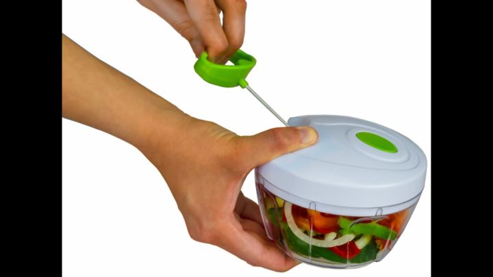 Crank Chop Food Chopper And Processor Deluxe With Japanese Blades - Chop Dice Puree Vegetables Onions Tomatoes Garlic Meats And Nuts In Just Seconds For Delicious Meals