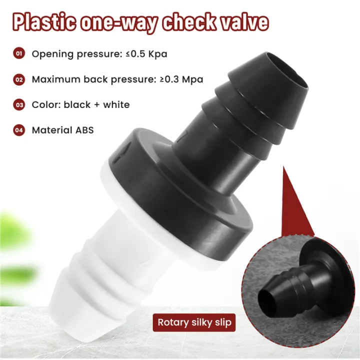2Pcs%203/8%20inch%2010Mm%20Inline%20Abs%20One%20Way%20Water%20Non%20Return%20Check%20Valve%20For%20Fuel%20Gas%20Liquid%20Air%20-%20Image%206