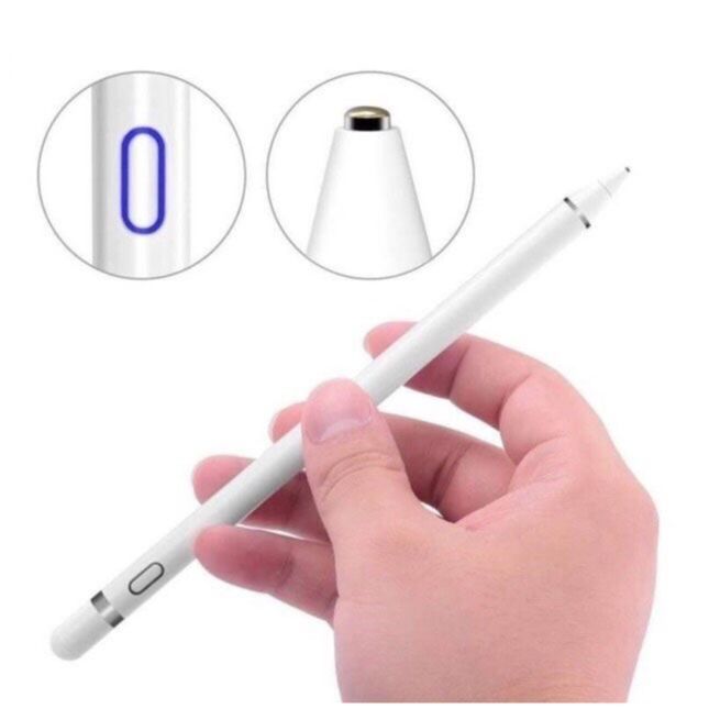 2 In Digital Pen 1mm Fine Tip Soft Fiber Tip,High Sensitivity Rechargeable Capacitive Pen For IPad