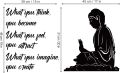 Artsy Home Buddha Inspirational Quote Wall Decal - Modern Zen Decor for Living Room, Bedroom, Office. 