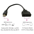 HDMI Male to Dual HDMI Female 1 to 2 Way HDMI Splitter Adapter Cable for HDTV, Support Two TVs at The Same Time, Signal One in, Two Out(Black). 