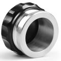 (GGBR) 2.5 Inch Aluminum Alloy Weld Billet on Filler Neck and Cap Oil Fuel Water Tank Black. 