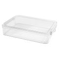 Modeow Water-resistant File Box Clear Stackable A4 Size Plastic File Storage Box Organizer for Documents Certificates Scrapbook Craft Supplies. 