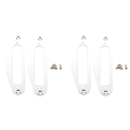 FORIDE 4X Guitar Pickup Frame Mounting Ring Single Coil Metal Flat Humbucker Pickup Ring for TL Style Electric Guitars(Silver). 