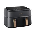 Philips Air Fryer NA352/0, 9L Capacity,2750 Watt, Dual Basket 6 L & 3 L , 8 Preset Menus, Intuitive Touch Control, 90% Less Oil, 500+ Recipes, Extra Large. 