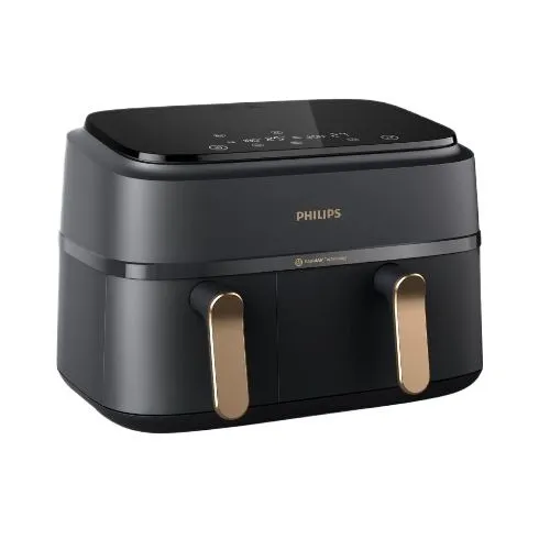 Philips%20Air%20Fryer%20NA352/0,%209L%20Capacity,2750%20Watt,%20Dual%20Basket%206%20L%20&%203%20L%20,%208%20Preset%20Menus,%20Intuitive%20Touch%20Control,%2090%25%20Less%20Oil,%20500+%20Recipes,%20Extra%20Large%20-%20Image%202