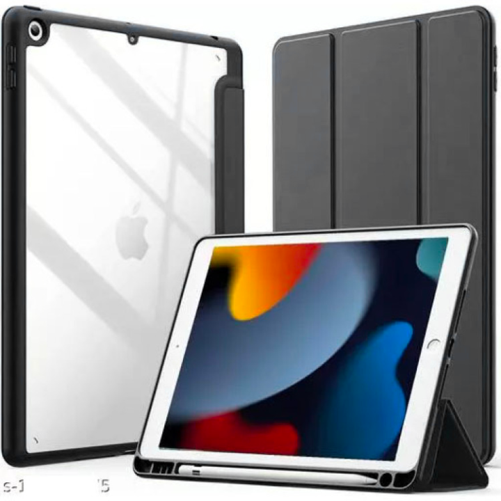 Apple iPad Pro 10.5 (2017) / iPad Air 3 (2019) / iPad 10.2 Back Transparent Folio Case With Pencil Holder