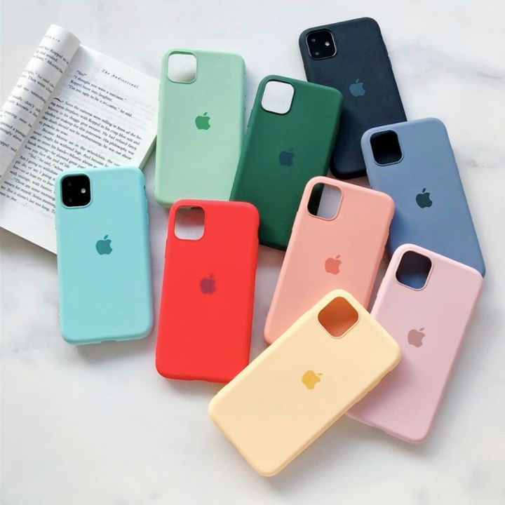 Apple iPhone 11 Pro Max (Large Size-6.5" Screen) Liquid Silicone Soft Cover Case With Microfiber Inside
