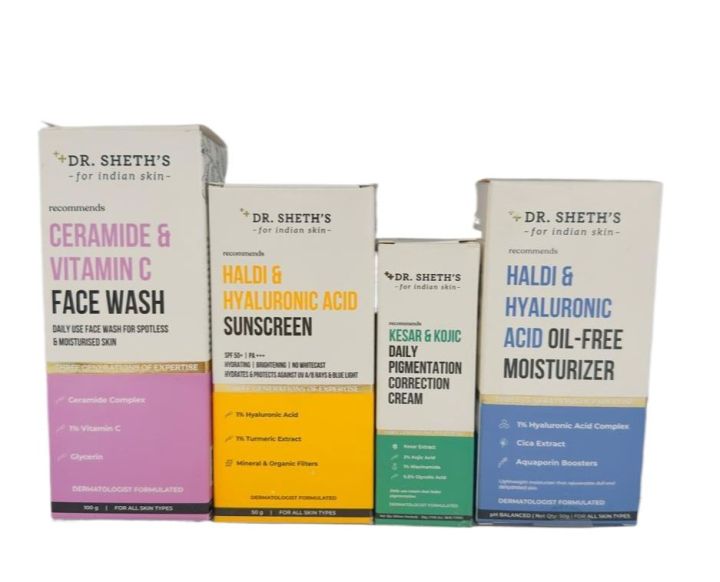 Dr. Sheth's Skincare Set For Pigmentation And Melasma, 4 Pcs | Daraz.com.np