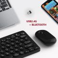 KM902 Dual Mode Bluetooth 5.0 And 2.4g Wireless Keyboard Mouse Set. 