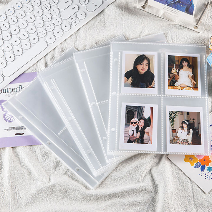 A4 Photocard Holder Clear Loose Leaf Photo Album Linings 1/2/3/4/6/8/9/10 Pockets Inner Page Card Binder Collector Book