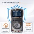 2in1 Oscilloscope Multimeter Digital LCD Display Handheld Oscope Meter 40Mhz Bandwidth 120MSPS Sampling Rate Data Storage Function for DIY and Electronic Test. 