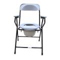 Perfect Premium Grey Folding Commode Chair With Arm Rest Bucket Cover Upto 100 KG Load Bearing Capacity. 