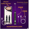 Milk Frother Handheld for Coffee, Electric Hand Foamer Blender for Drink Mixer. 