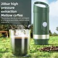 Portable Electric Espresso Coffee Machine Cordless Heat and Cold Brew 3oz Single Serve Mini Coffee Maker with 3-IN-1 Coffee Powder/N Capsule/DG Capsule 20Bar Pump Pressure Rechargeable 9600mAh Battery. 
