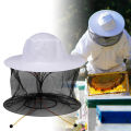 1pc BeeKeeping Protective Bee Hat Anti Bee White Hat-Veil Combo Bee Hat Bug Mesh Mask Beekeeping Protection Beekeeper CDHBD. 