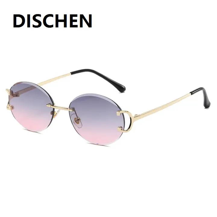 DISCHEN%20New%20style%20Trendy%20Sunglasses%20For%20Woman%20Summer%20Rimless%20Sunglass%20Oval%20Fashion%20Brand%20Designer%20Shades%20Pink%20Women's%20Sun%20Glasses%20UV400%20-%20Image%207