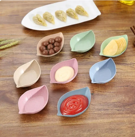 1/4/10pcs%20Sauce%20Dishes%20Leaves%20Shape%20Wheat%20Fiber%20Bowl%20Vinegar%20Seasoning%20Solid%20Soybean%20Dish%20Sauce%20Salt%20Snack%20Small%20Plate%20Kitchen%20Tool%20-%20Image%203