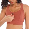 Top Quality Plus Size Adjustable Shockproof Front Zip Sports Bra For Women. 