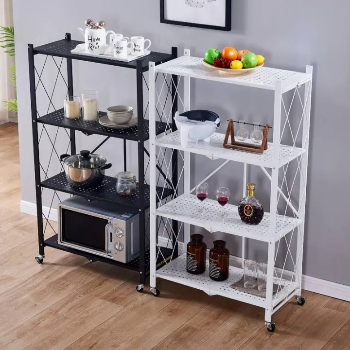 Steel Racks Daraz Foldable Storage Rack 4 Layer, Carbon Steel Storage Rac | Daraz.com.np
