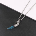 Profesional Jewelry Accessories Pendant Vintage Personality Korean Men's Necklace Wolf Tooth Domineering XLN Trend Pendant Sweater Simple Jewelry. 