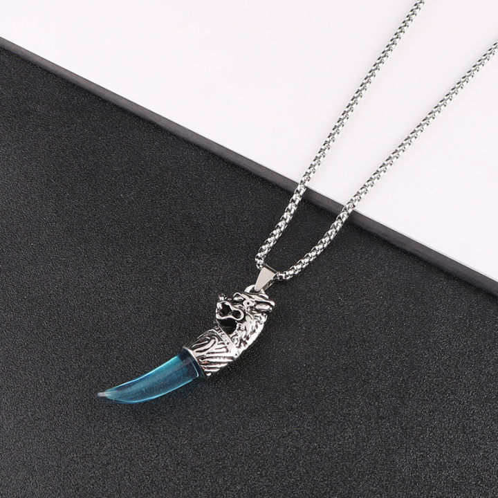 Profesional%20Jewelry%20Accessories%20Pendant%20Vintage%20Personality%20Korean%20Men's%20Necklace%20Wolf%20Tooth%20Domineering%20XLN%20Trend%20Pendant%20Sweater%20Simple%20Jewelry%20-%20Image%207