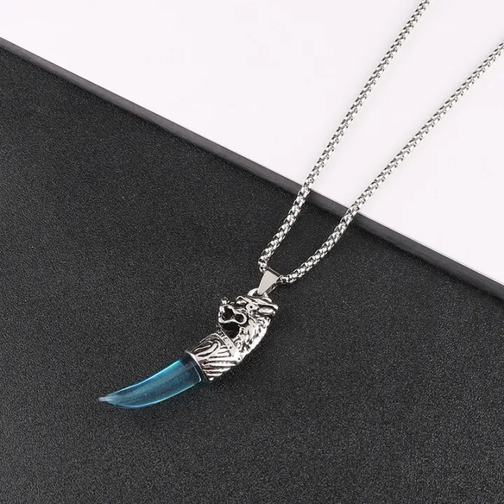 Profesional%20Jewelry%20Accessories%20Pendant%20Vintage%20Personality%20Korean%20Men's%20Necklace%20Wolf%20Tooth%20Domineering%20XLN%20Trend%20Pendant%20Sweater%20Simple%20Jewelry%20-%20Image%207