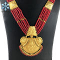 Gold Plated Panchadhatu Red Crystal Mangalsutra For Women With Box Packing. 