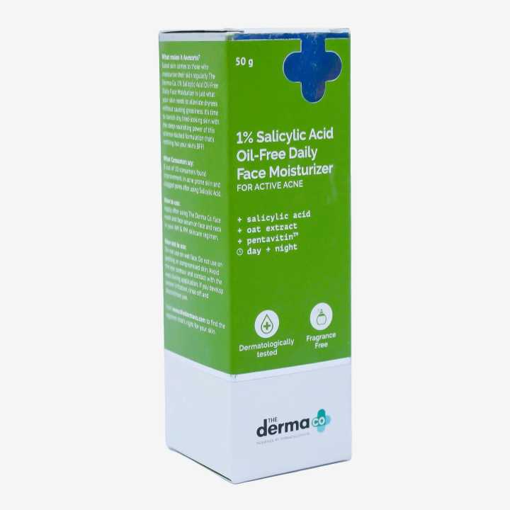 The Derma 1% Salicylic Acid Oil-Free Daily Face Moisturizer, 50g