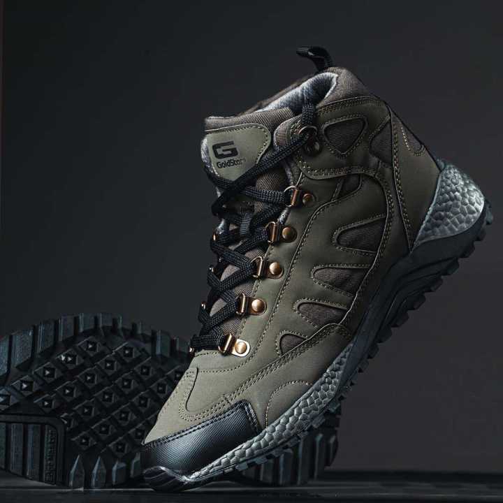 Goldstar G10 401 Olive Trekking Shoes For Men