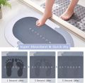 Quick Dry Bathroom Mat - Super Absorbent, Anti-Slip Rubber Backed Floor Mat. 