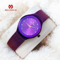 Millenium MW58112 Classic Waterproof Diamond Indicator Watch For Women - Purple. 