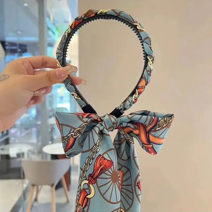 PTQ%20Retro%20Chain%20Headband%20Korean%20Style%20Satin%20Fabric%20Band%20Ribbon%20Braided%20Bow%20Knot%20Hoop%20Hair%20Accessories%20-%20Image%203