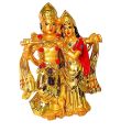 14cm Golden Radha Krishna Ji God Statue Hindu Idol Figurines Home Temple Mandir Pooja Items Gift Decorative Accents. 