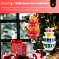 Christmas Stacked Bowls Decorated Retro Christmas Tree Hanging. 