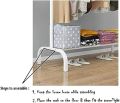 Iron Coat Rack Single Hanging Rod Clothes Hanger Single Rod Stand. 