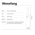 Wenefang New Smart Electric Toothbrush Household Children Rotating Cute Bunny Cartoon Kids Portable Sonic Non-Slip Soft Fur Toothbrush. 