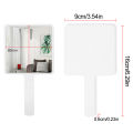 Zhitian Luxury 1Pcs Eyelash Extension Mirror Portable Square Plastic Handle Handheld Makeup Vanity Mirror Women Cosmetic Beauty Salon Supplies. 