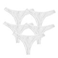 Black & White Thong For Women- 6 Pcs. 