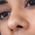 Wenefang 1Pcs C Shaped Nose Ring Hoop Septum Rings Twist U Shape Nose Piercing Piercing Oreja Pircing Jewelry Faux Piercing. 