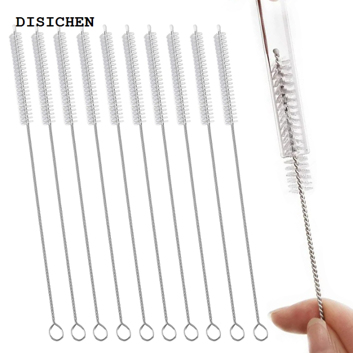DISICHEN%202~10PCS%20Straw%20Cleaning%20Brush%20Reusable%20Eco-Friendly%20Stainless%20Steel%20Drinking%20Straw%20Cleaner%20Brush%20Set%20Soft%20Hair%20Cleaning%20Tool%20-%20Image%203