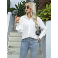 Womens Long Sleeve Office Shirt Tops White M. 