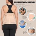 Pregnancy Belly Belly Bands 3 in 1 Pregnancy Support Belt for Pregnancy Back/Pelvic/Hip Pain, Pregnancy with Ab Support (XL:Fit Ab 46"-57.2", Black and Beige). 