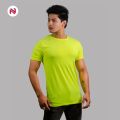 Nyptra Lime Green Premium Muscle Fit Plain Cotton T-Shirt For Men - Fashion | T-Shirts For Men | Men's Wear |. 