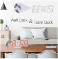 3D LED Digital Alarm Clock Date Time Display Table Wall Modern Bedroom Living Room Office Jam Meja Dinding. 